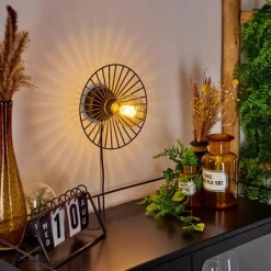 Lampes Industrielles-hofstein Applique murale Rossedalen Noir, 1 lumière