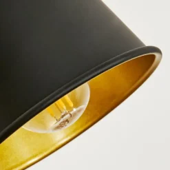 Lampes Dorées-hofstein Applique murale Safari Chrome, Bois foncé, Noir, 1 lumière