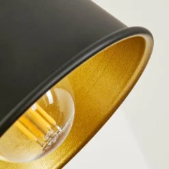 Lampes Dorées-hofstein Applique murale Safari Chrome, Bois clair, Noir, 1 lumière