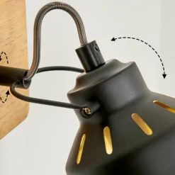 Lampes Dorées-hofstein Applique murale Safari Chrome, Écru, Noir, 1 lumière