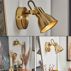 hofstein Applique murale Salinas LED Laiton, 1 lumière