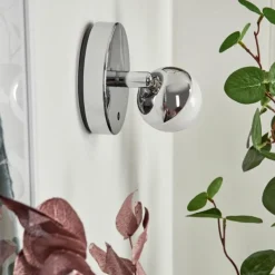 hofstein Applique murale Sanchequias LED Chrome, 1 lumière, Télécommandes, Changeur de couleurs