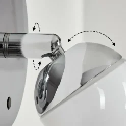 hofstein Applique murale Sanchequias LED Chrome, 1 lumière, Télécommandes, Changeur de couleurs