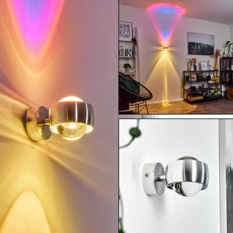 hofstein Applique murale Sapri Argenté, 1 lumière