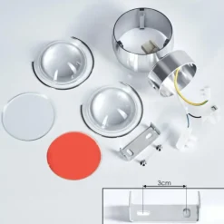 hofstein Applique murale Sapri Argenté, 1 lumière