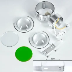 hofstein Applique murale Sapri Argenté, 1 lumière