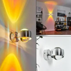 hofstein Applique murale Sapri Argenté, 1 lumière