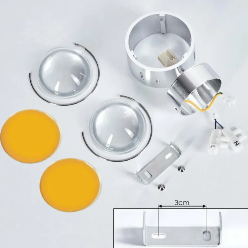 hofstein Applique murale Sapri Argenté, 1 lumière