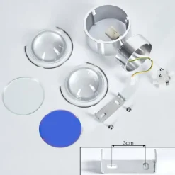 hofstein Applique murale Sapri Argenté, 1 lumière