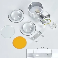 hofstein Applique murale Sapri Argenté, 1 lumière