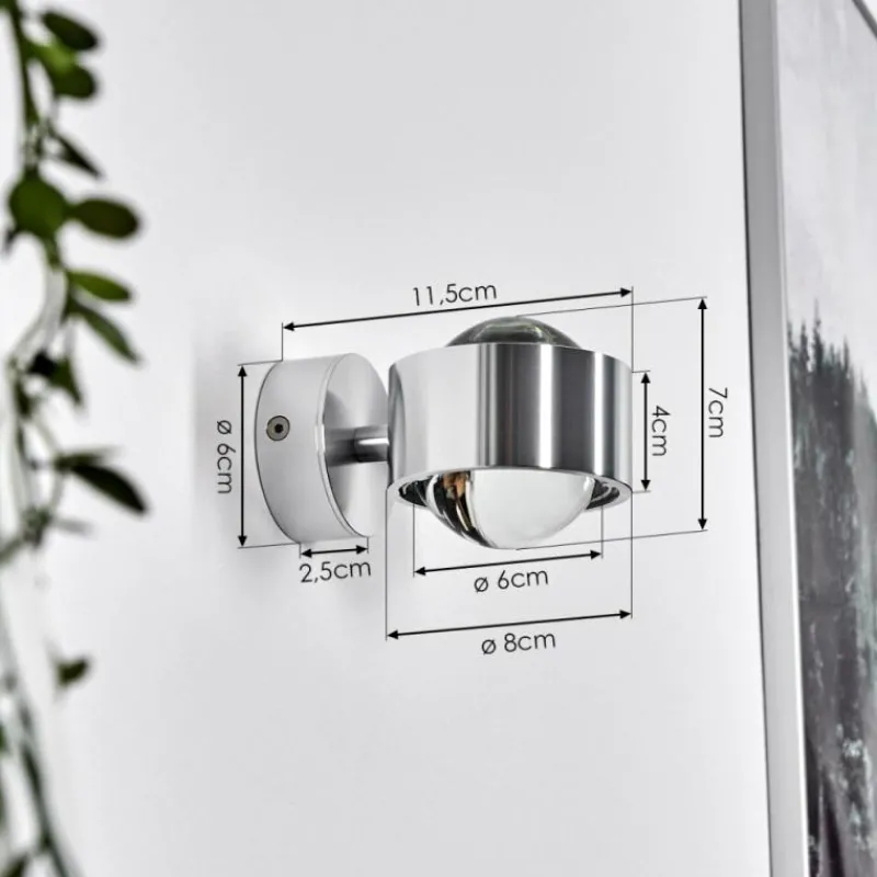 hofstein Applique murale Sapri Argenté, 1 lumière