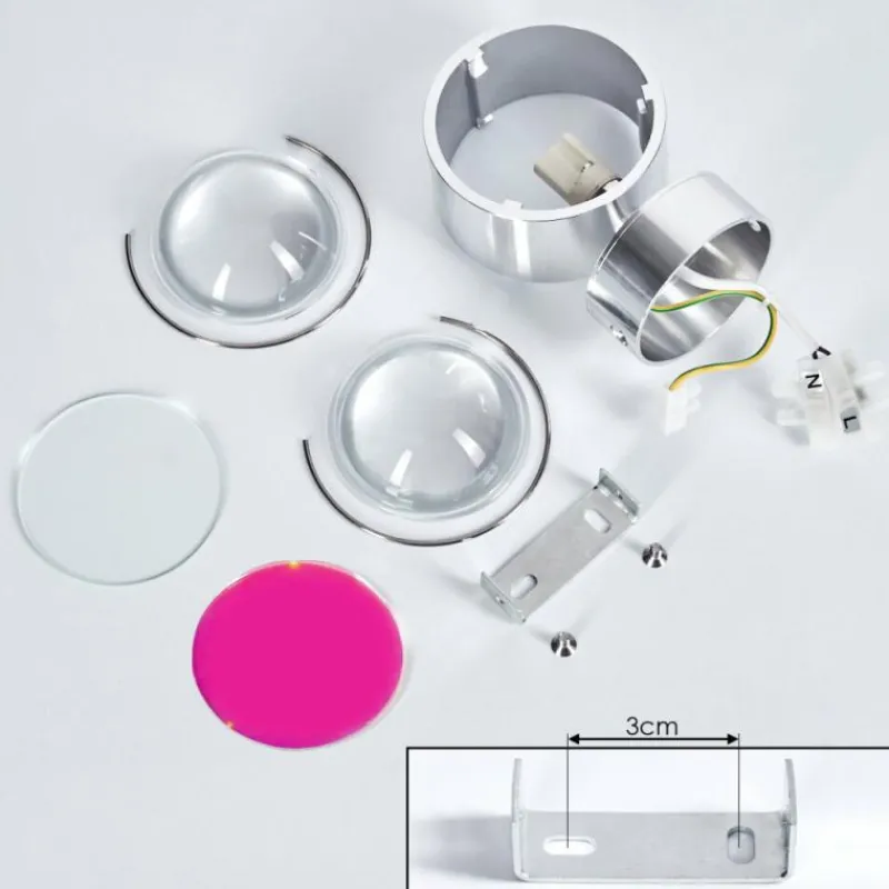 hofstein Applique murale Sapri Argenté, 1 lumière