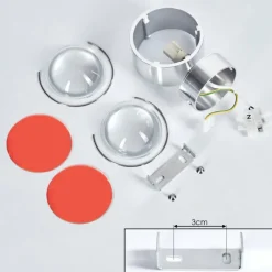 hofstein Applique murale Sapri Argenté, 1 lumière