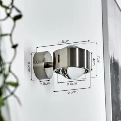 hofstein Applique murale Sapri Nickel mat, 1 lumière