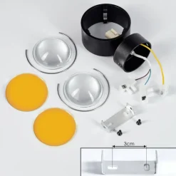 hofstein Applique murale Sapri Noir, 1 lumière