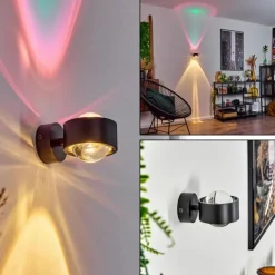 hofstein Applique murale Sapri Noir, 1 lumière