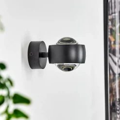 hofstein Applique murale Sapri Noir, 1 lumière