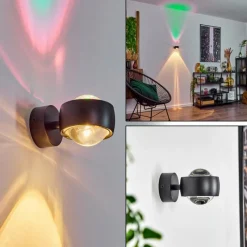 hofstein Applique murale Sapri Noir, 1 lumière