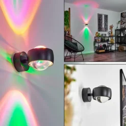 hofstein Applique murale Sapri Noir, 1 lumière