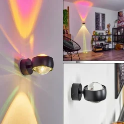 hofstein Applique murale Sapri Noir, 1 lumière