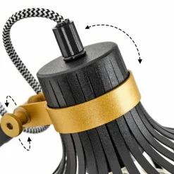 Lampes Dorées-hofstein Applique murale Sivergues Noir, 1 lumière