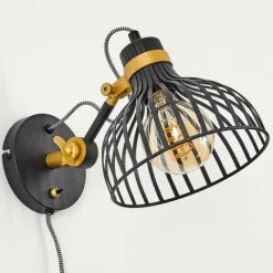 Lampes Dorées-hofstein Applique murale Sivergues Noir, 1 lumière