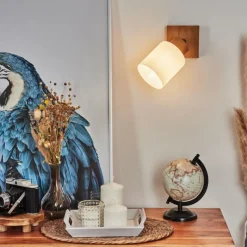 Luminaires Scandinaves-hofstein Applique murale Tercier Argent Oxydé, Écru, 1 lumière