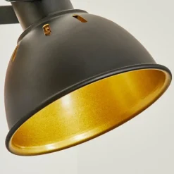 Lampes Dorées-hofstein Applique murale Tina Chrome, Bois clair, Noir, 1 lumière