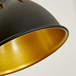 Lampes Dorées-hofstein Applique murale Tina Chrome, Bois foncé, Noir, 1 lumière