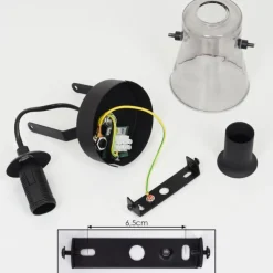 Suspension Verre Fumé-hofstein Applique murale Trajouca Noir, 1 lumière