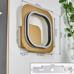 Lampes Dorées-hofstein Applique murale Valduge LED Or, Noir, 1 lumière