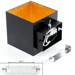 Lampes Dorées-hofstein Applique murale Varco Noir, 1 lumière