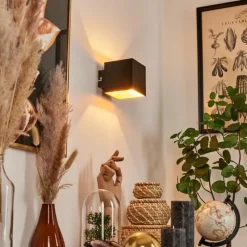 Lampes Dorées-hofstein Applique murale Varco Noir, 1 lumière