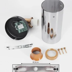 Suspension Verre Fumé-hofstein Applique murale Vaurois Laiton, Noir, 1 lumière