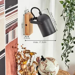 Lampes Dorées-hofstein Applique murale Vergoignan Écru, Noir, 1 lumière