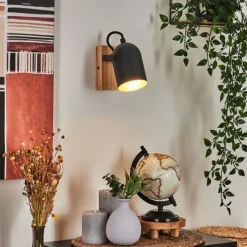 Lampes Dorées-hofstein Applique murale Vergoignan Écru, Noir, 1 lumière