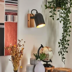 Lampes Dorées-hofstein Applique murale Vergoignan Écru, Noir, 1 lumière