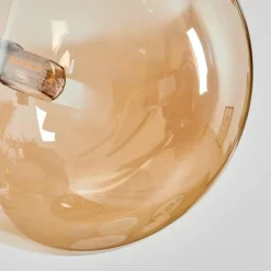 hofstein Applique murale - Verre 10, 15 cm Chehalis Ambre, Fumé, 3 lumières