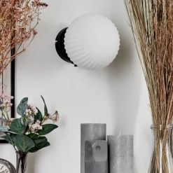 hofstein Applique murale - Verre 15 cm Chehalis Blanc, 1 lumière