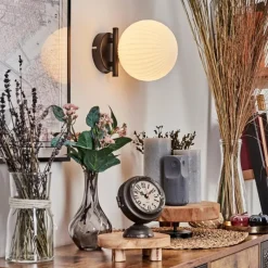 hofstein Applique murale - Verre 15 cm Chehalis Blanc, 1 lumière