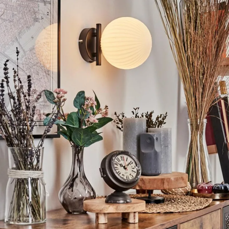 hofstein Applique murale - Verre 15 cm Chehalis Blanc, 1 lumière