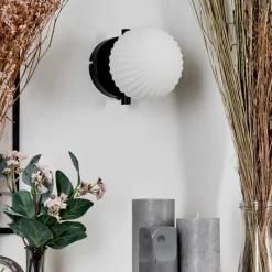 hofstein Applique murale - Verre 12 cm Chehalis Blanc, 1 lumière