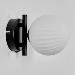 hofstein Applique murale - Verre 12 cm Chehalis Blanc, 1 lumière