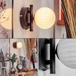 hofstein Applique murale - Verre 10 cm Chehalis Blanc, 1 lumière