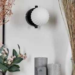 hofstein Applique murale - Verre 10 cm Chehalis Blanc, 1 lumière