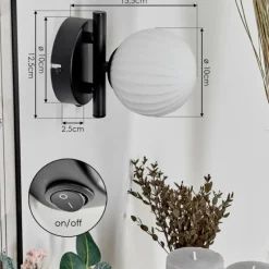 hofstein Applique murale - Verre 10 cm Chehalis Blanc, 1 lumière