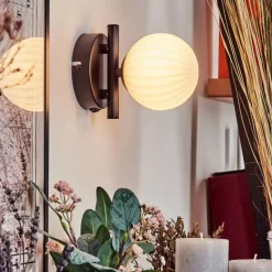 hofstein Applique murale - Verre 10 cm Chehalis Blanc, 1 lumière