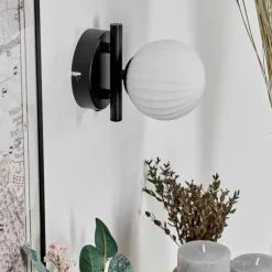 hofstein Applique murale - Verre 10 cm Chehalis Blanc, 1 lumière