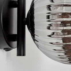 hofstein Applique murale - Verre 15 cm Chehalis Fumé, 1 lumière