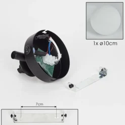 hofstein Applique murale - Verre 10 cm Chehalis Blanc, 1 lumière